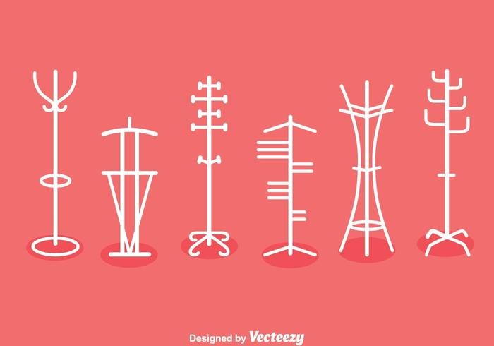 Coat Stand Collection Vector