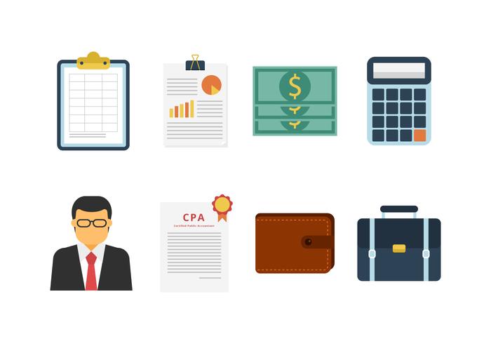 Accountant Vector Icons