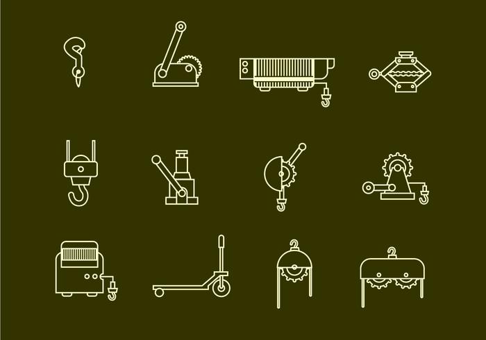 Winch Vector Icons