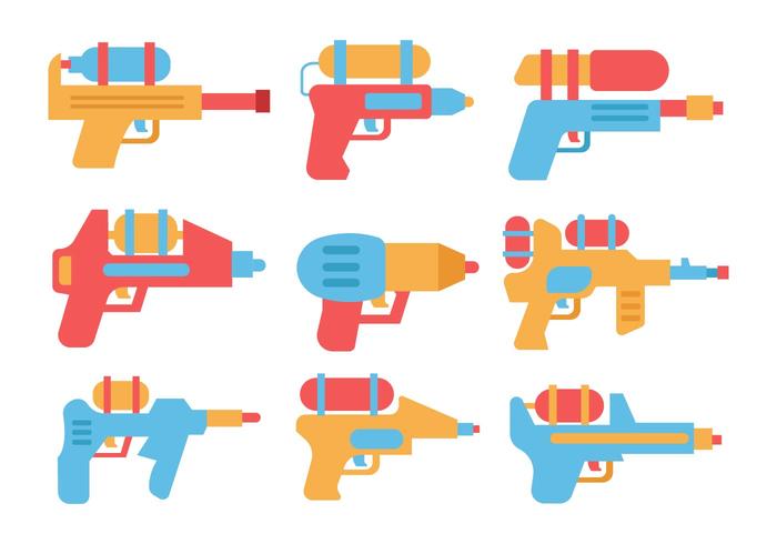 Iconos de armas de agua gratis Vector