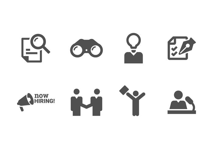 Now Hiring  Recruitment Set Icons vector