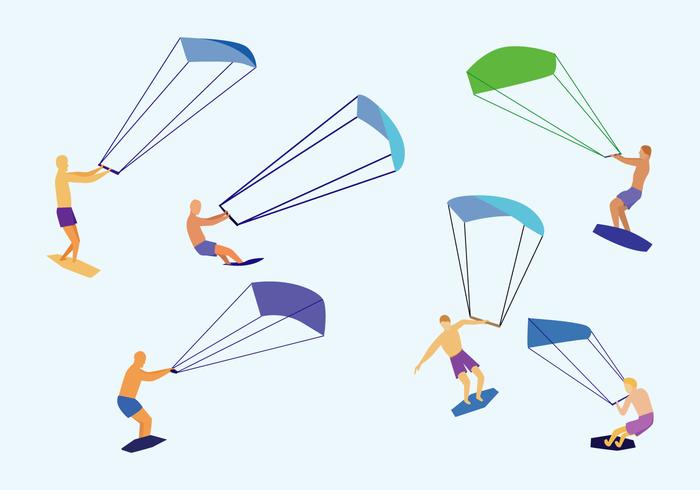 Vector de kitesurf