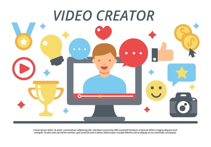 Creador de video gratuito / Video Blogging Vector