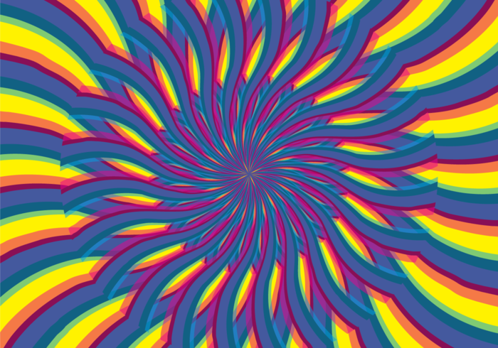 Ilusión psicodélica abstracta de la hipnosis vector