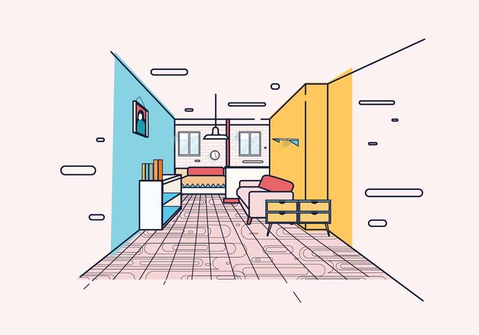 Laminate in the Bedroom Vector