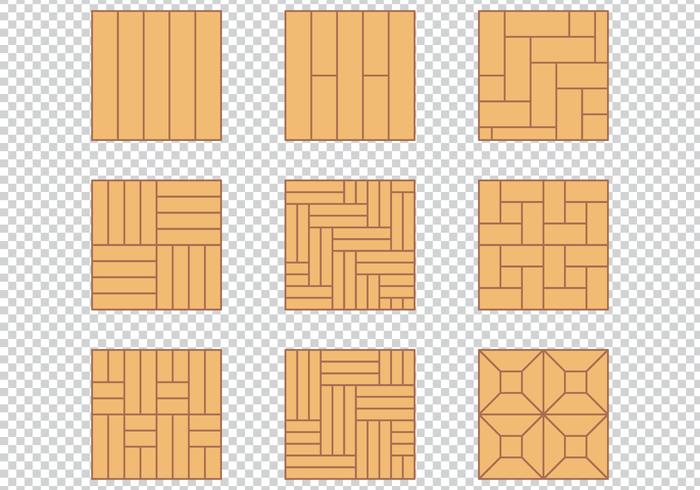 Wood Floor Pattern Material Design Set vector