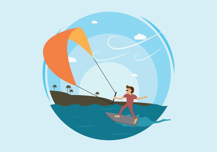 Free Kitesurfing Illustration vector