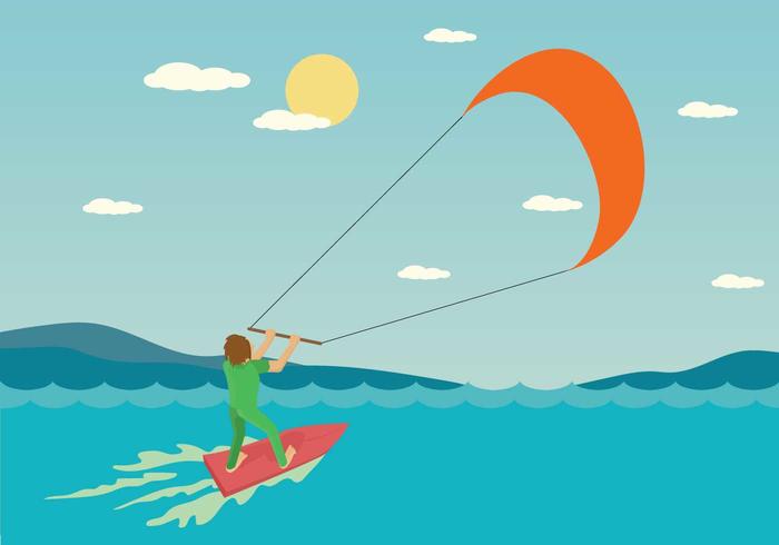 Free Kitesurfing Illustration vector