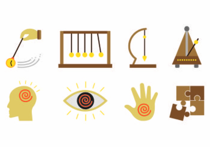 Set Of Hypnosis Icon vector