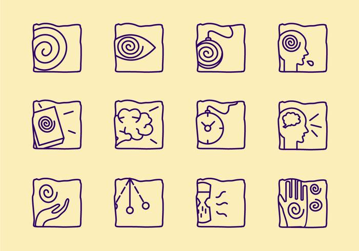 Hypnosis Icons vector