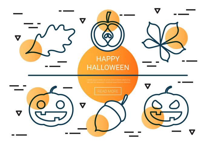 Libre Lineal Halloween Vector Icons