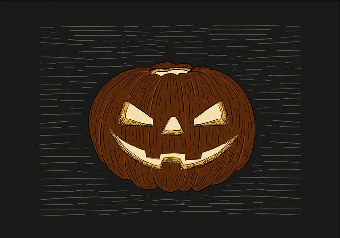 Mano libre dibujada ilustración de Halloween vector