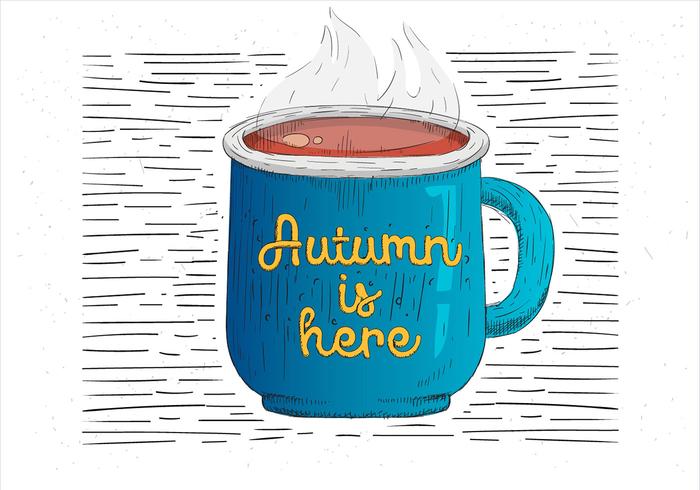 Free Hand Drawn Autumn Drink Illustration vector