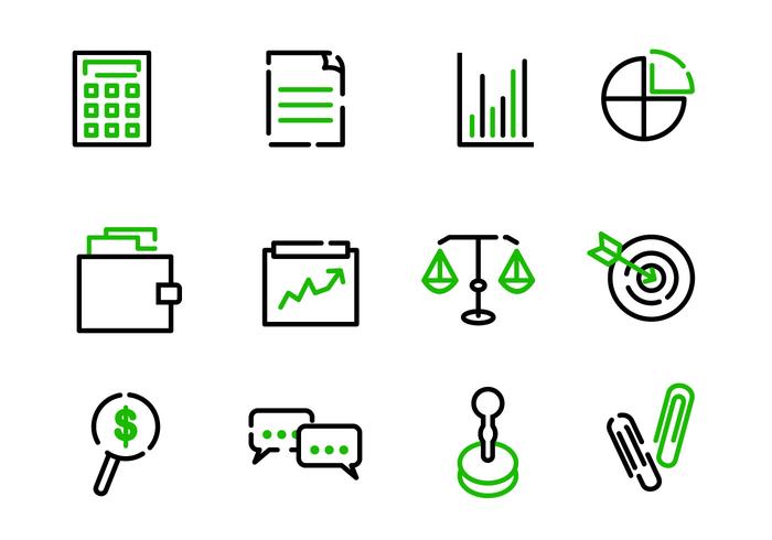 Iconos de vectores de CPA