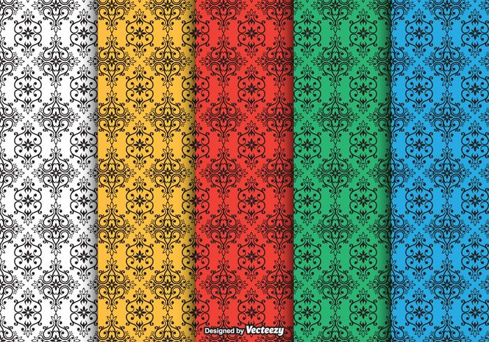 Dayak Ornament Seamless Vector Patterns