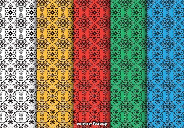 Dayak Ornament Seamless Vector Patterns