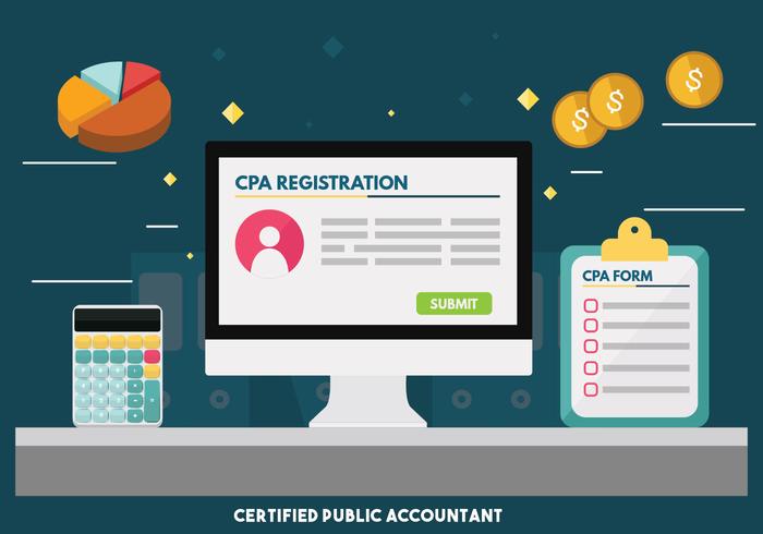 Contador Público Certificado o CPA Contador Público Diseño vector