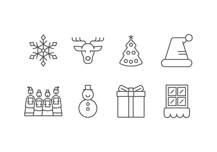 Iconos del día de Navidad vector