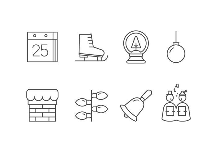 Christmas Day Set Icons vector