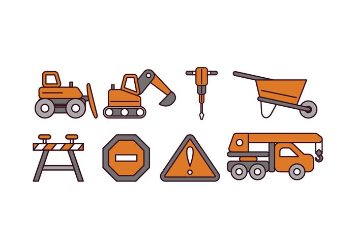 Iconos de vector de construcción