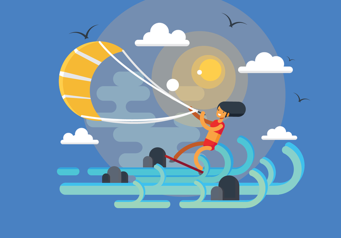 Free Kitesurfing Vector