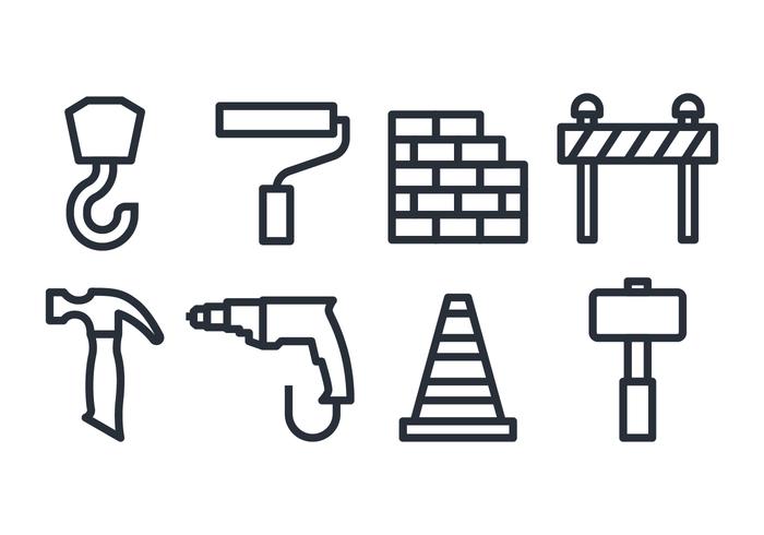 Iconos de construcción vector
