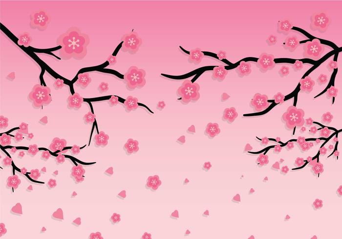 Plum blossom vector background 