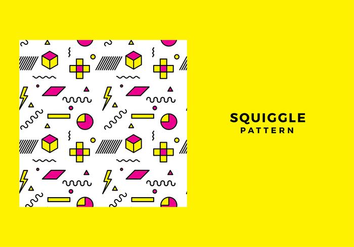 squiggle pattern free vector