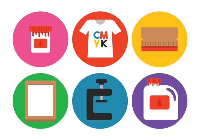 Screen printing vector set