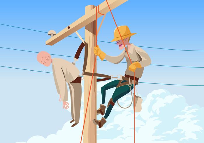 Lineman Rescue Practice Vector 