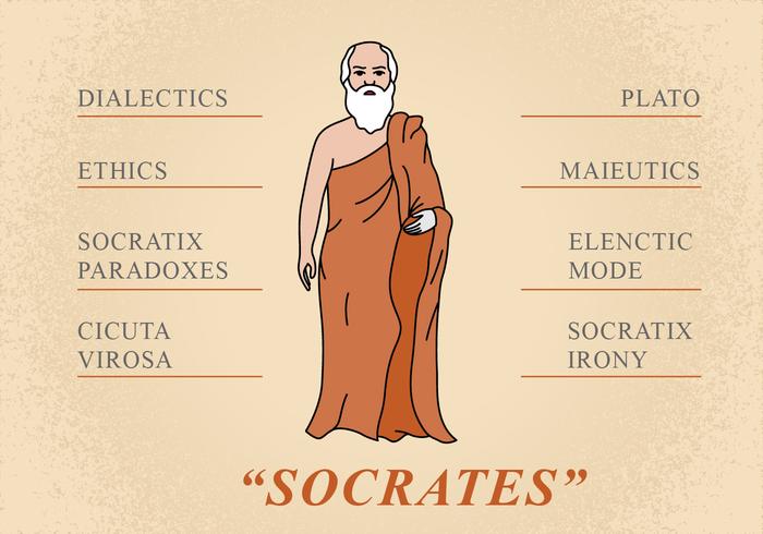 Flat Socrates Figure vector