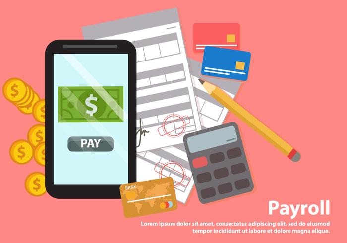 Payroll concepto de concepto de pago vector