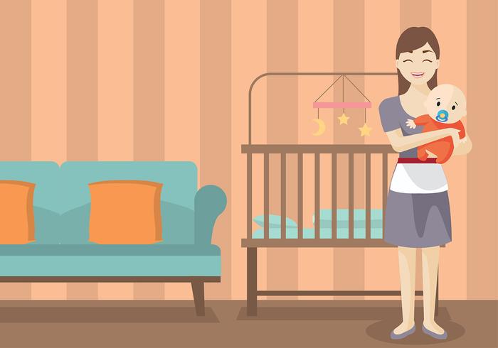 Nanny Baby Care Free Vector