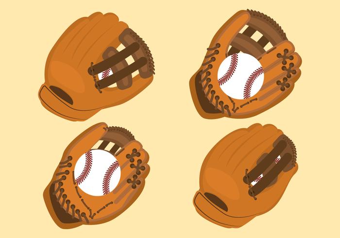 Softball Glove Set vector