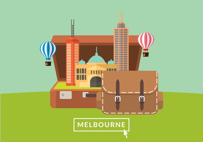 Trip To Melbourne Free Vector