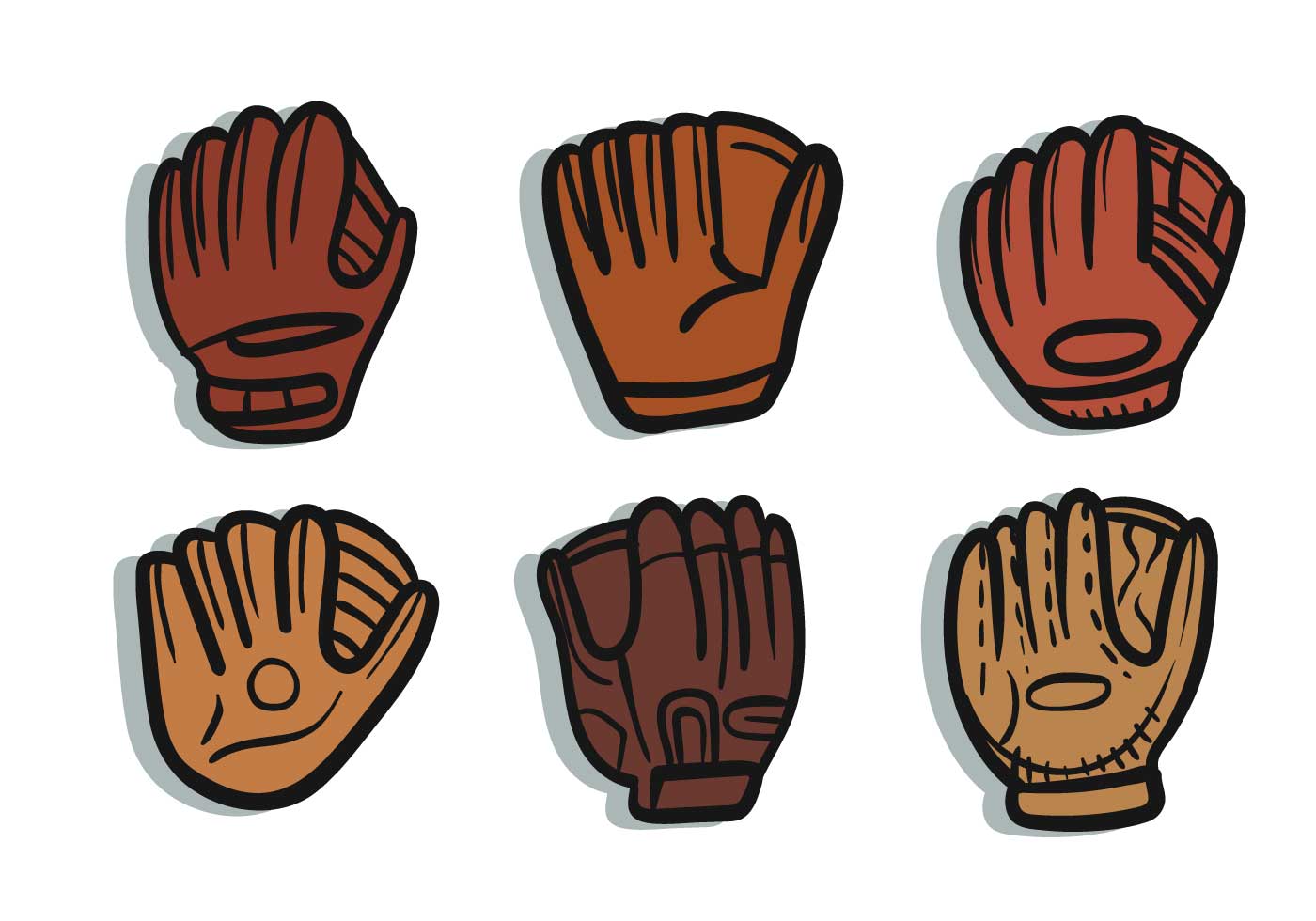 Download the Softball glove vector 163797