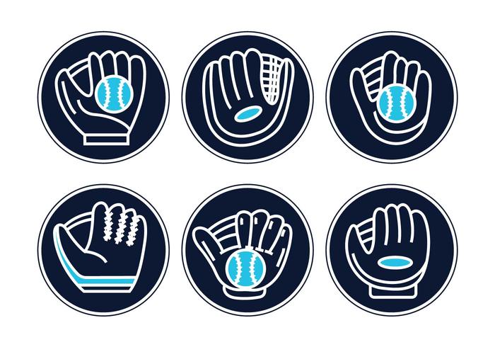 Softball glove vector