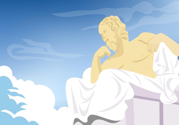 Socrates Sculpture Background Vector