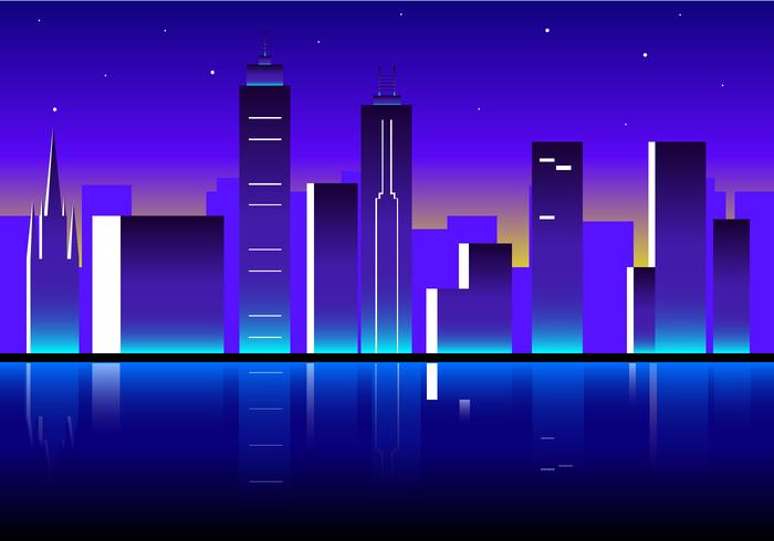 Night Of Melbourne Free Vector