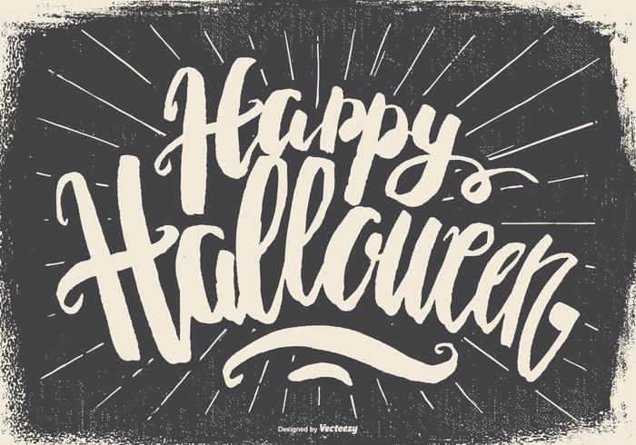 Old Grunge Happy Halloween Illustration vector