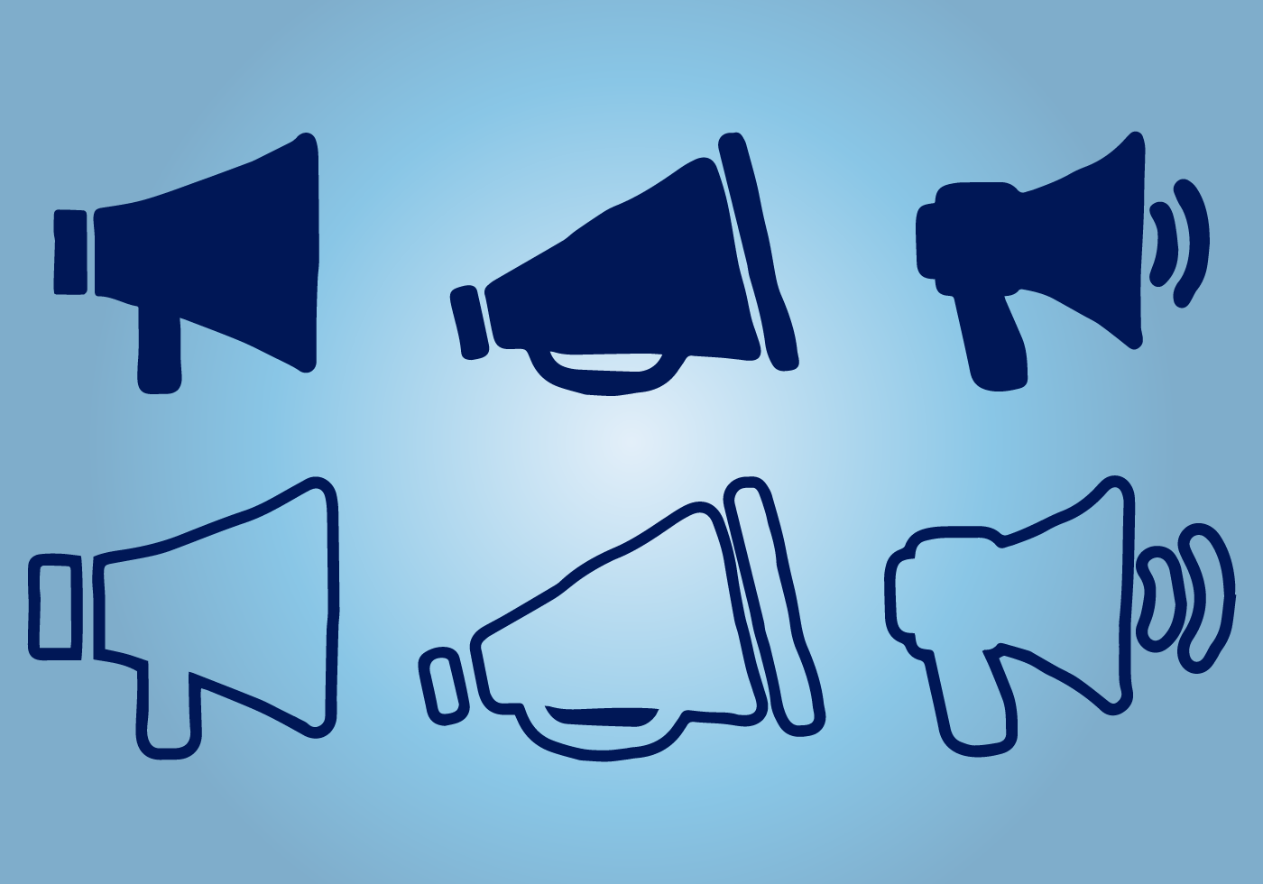 Megaphone Icons Vector Pack 163872 Vector Art at Vecteezy