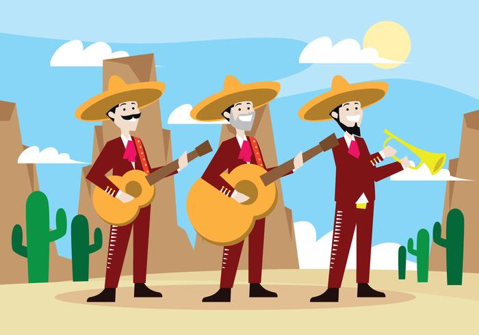 Mariachi Band Trio Vector 