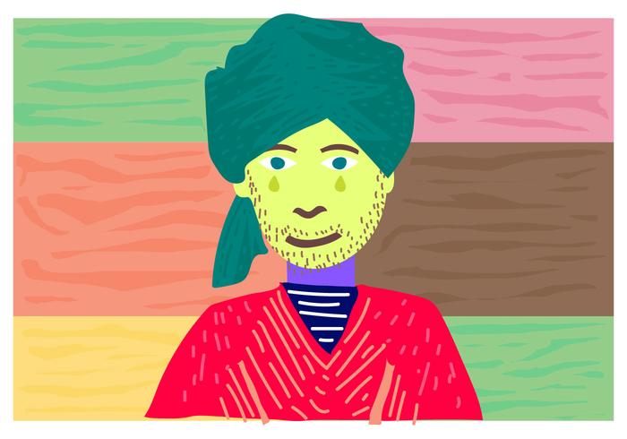 Ilustración vectorial de turbante vector