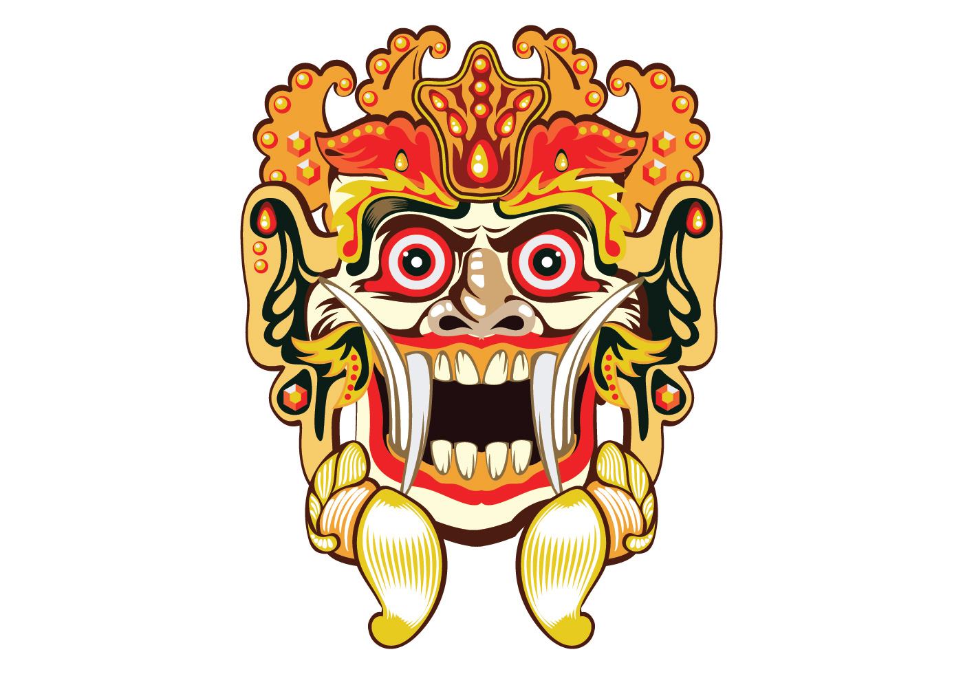  Barong  Bali  Mask Vector Download Free Vectors Clipart 