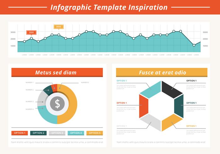 Elementos de vector de infografía plana gratis