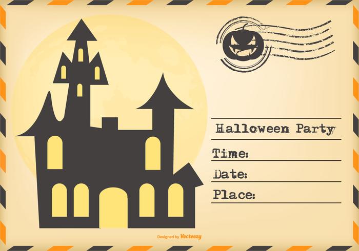 Invitación de Halloween del estilo del sobre vector