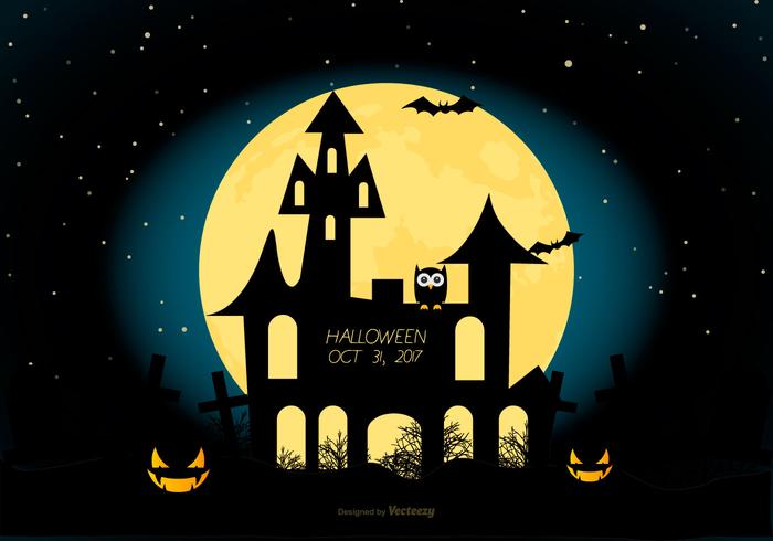 Ilustración espeluznante de Halloween vector