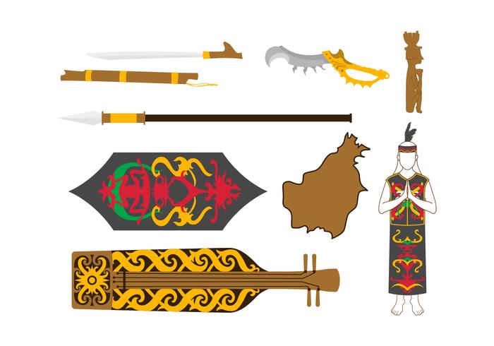 Free Dayak Vector Elements