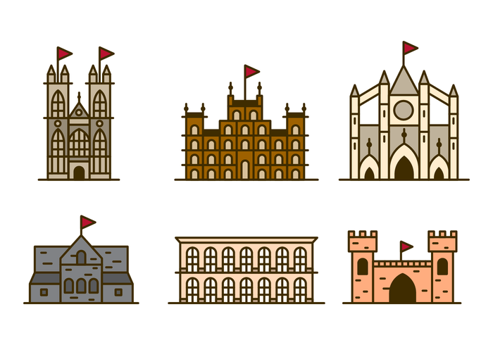 Classic Abbey Building Vector