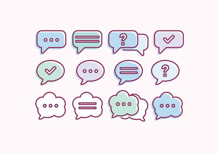 Vector Collection of Chat Bubbles